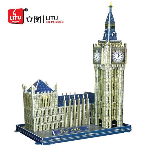 Пазли дитячі Big Ben 3D. 3d puzzles від компанії Litu. Розвивальні головоломки.