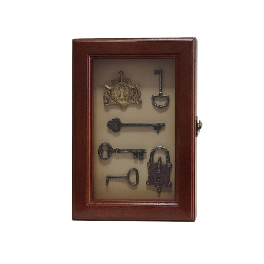 Ключница настенная, деревянная " Ключи под стеклом " 25*17*6.5 см (60305 E) - фото 2 - id-p933285777