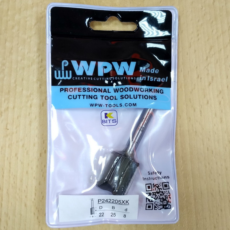 Фреза пазова двухзубая D22 B25 d8 K-BITS P242205XK