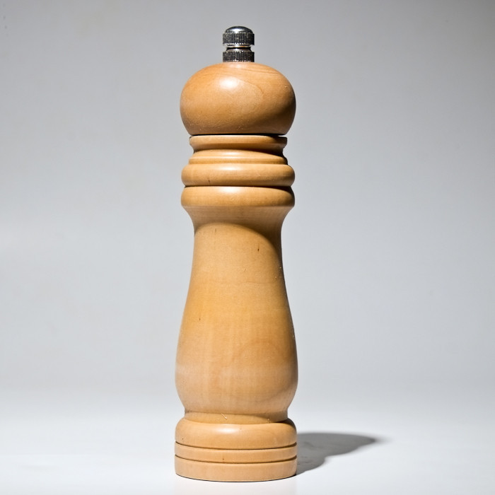 Перцемолецька дерев’яна з дерева, млин для перцю та солі 17 см, фото 1