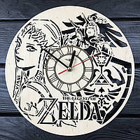 Круглые молодежные настенные часы из дерева «The Legend of Zelda»