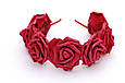 Обруч для волосся / ободок для волосся з квітами трояндами Бордовий 131, фото 2