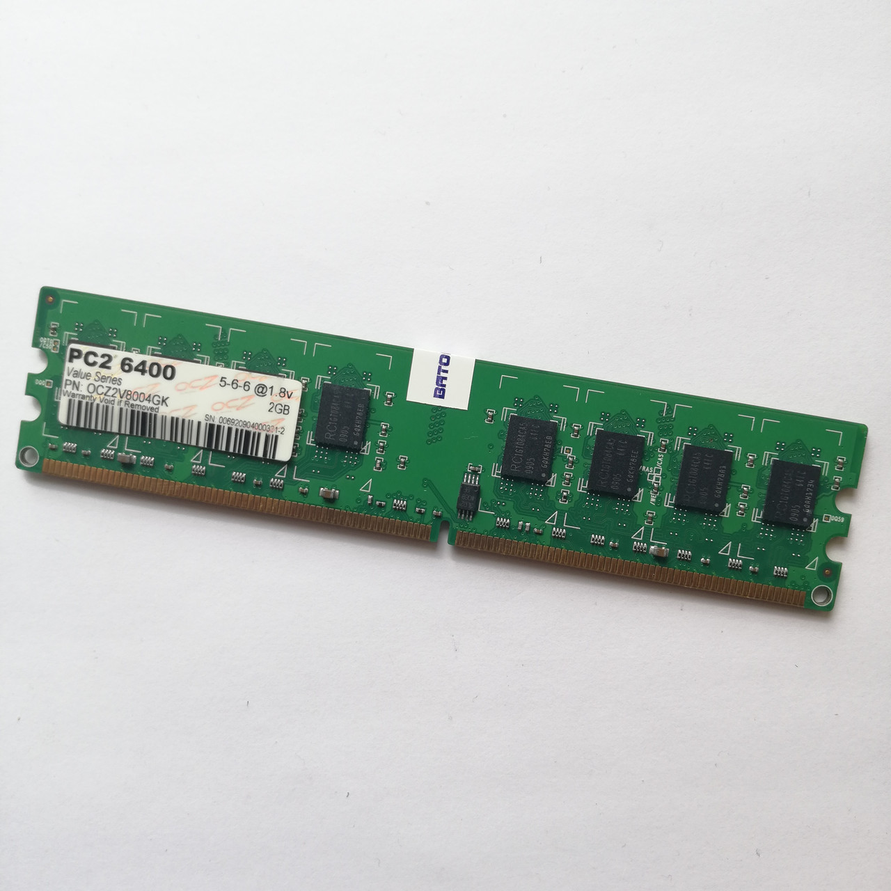 Оперативная память OCZ Value Series DDR2 2Gb 800MHz PC2 6400U CL5 (OCZ2V8004GK) Б/У, фото 1