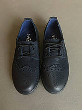 Туфлі унісекс Evie Shoes Drake Navy 155-1N, шкіра синій 37