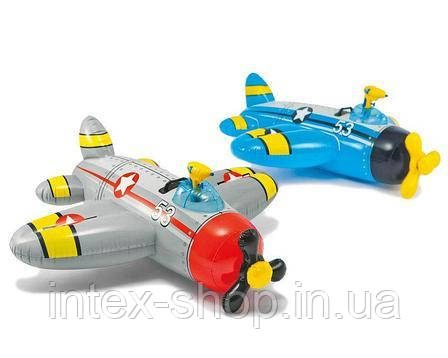 Дитячий надувний плотик Intex 57537 "Літак" (132х130 см)