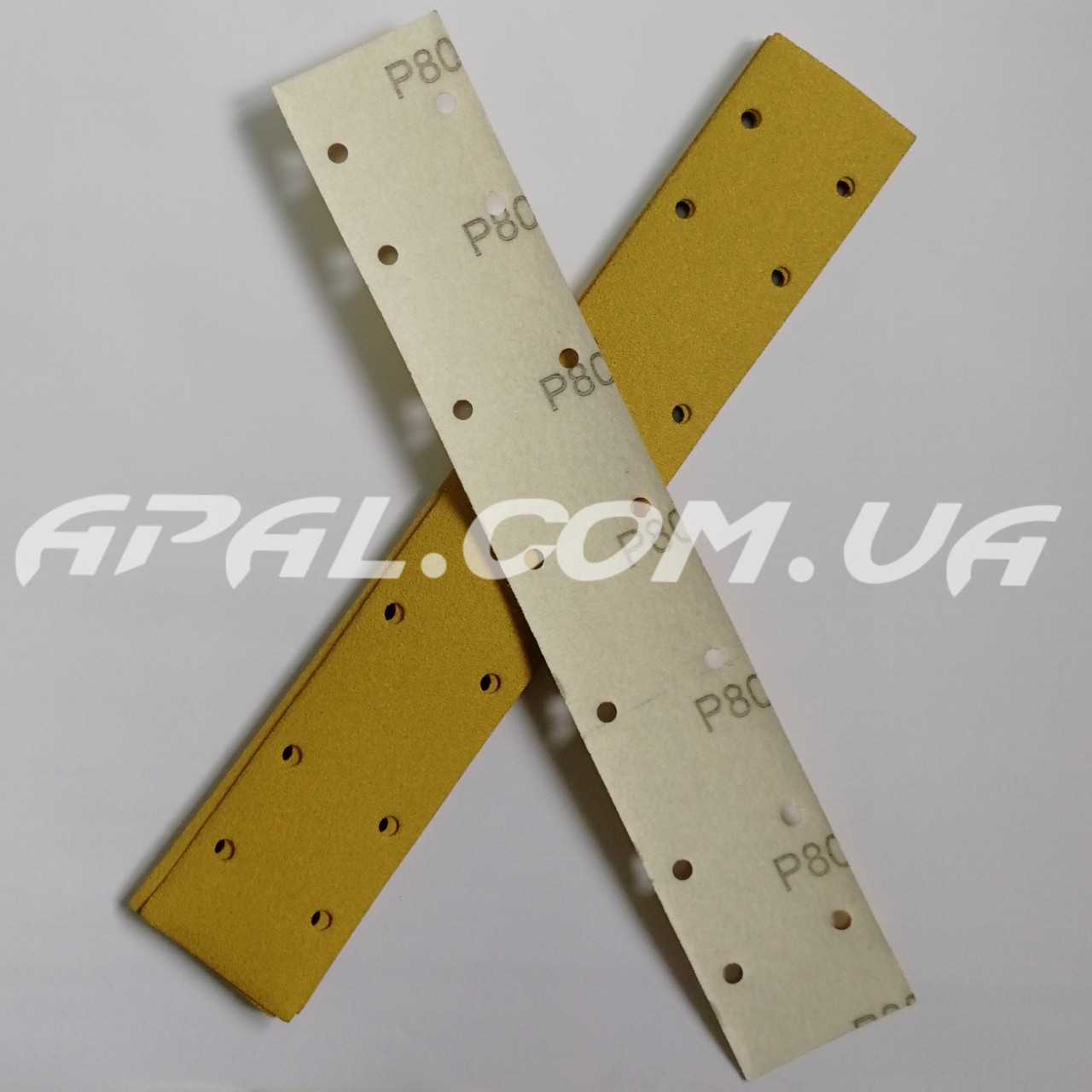 Q-Refinish 30-130 Абразивна Р80 смуга PREMIUM GOLD, 70х420мм, 14 отв.