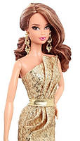 Колекційна лялька Барбі Сяйво міста Золоте плаття / City Shine Barbie Doll — Gold Dress (CFP36), фото 2