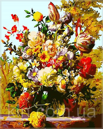 Картина за номерами Menglei Асорті з квітів VS079 40 х 50 см, фото 1