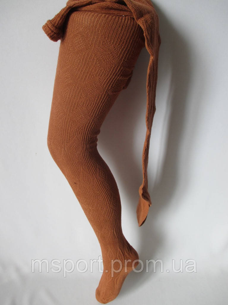 Колготи з візерунком бежеві., фото 1