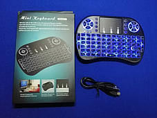 Бездротова міні-клавіатура з тачпадом MWK08/i8 LED (Blue), фото 3