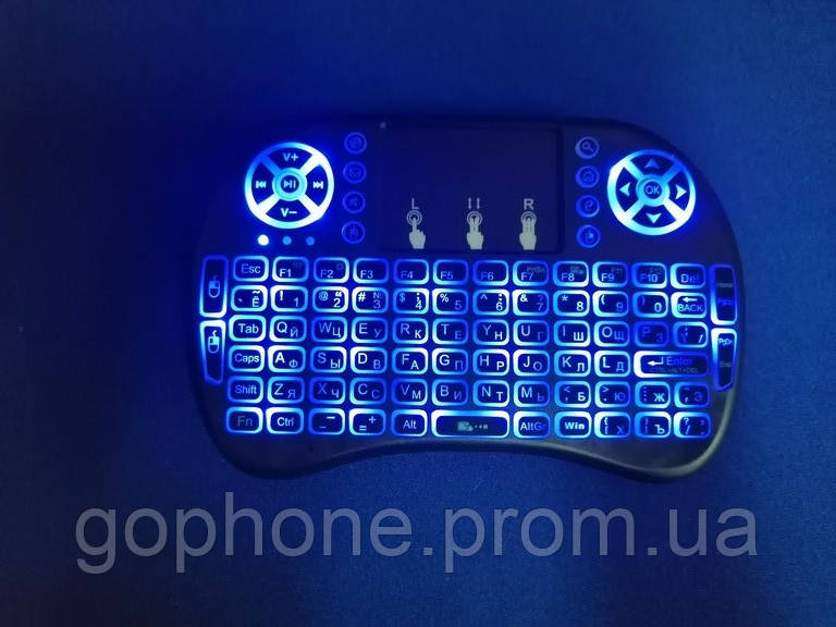 Бездротова міні-клавіатура з тачпадом MWK08/i8 LED (Blue)