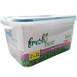 Контейнер Fresh Box прямокутний 2,4 л прозорий Irak Plastik, фото 3