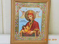 Икона Млекопитательница в деревянной раме освященная