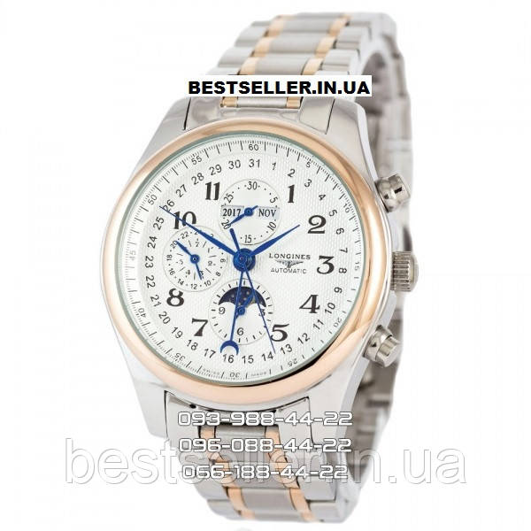 LONGINES DAY PHASE TOURBILLON 40MM STEEL WHITE SILVER GOLD. AAA