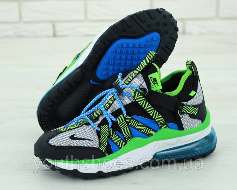 Кроссовки мужские Nike Air Max 270 Bowfin "Синие с зеленым" найк аир ...