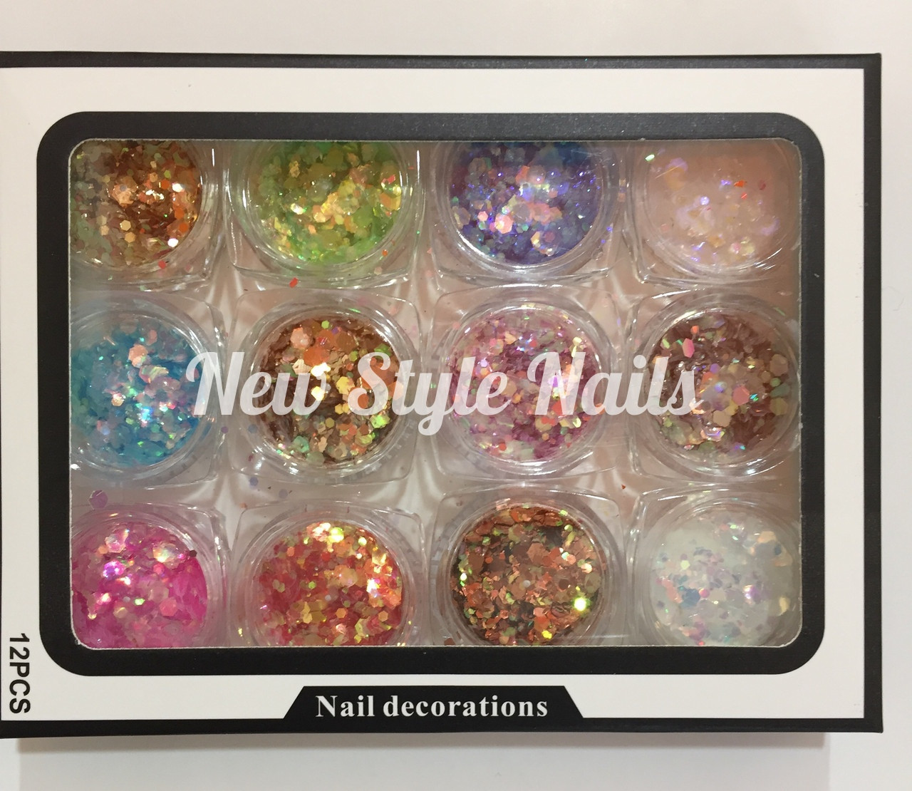 Новинка!Набір кольорових конфетті для дизайну нігтів