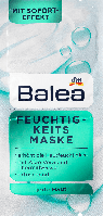 Увлажняющая маска для лица Balea Feuchtigkeit Maske, 2шт х 8 мл