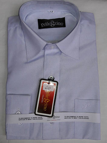 Сорочка дитяча з довгим рукавом dd-0060 Pellegrino біла в смужку класична для школярів, фото 2