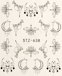 Водні наклейки для манікюру прикраси STZ-638