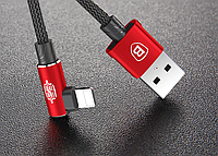 Угловой Lightning кабель Baseus Elbow Type Cable 0.5m - Black/Red