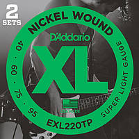 Струны D'Addario EXL220TP Super Light 40-95 2 sets