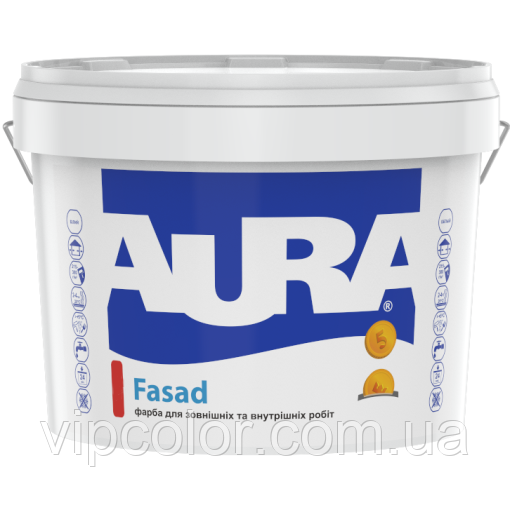 Aura Fasad Біла 14 кг матова акрилова фасадна фарба арт.4820166522798