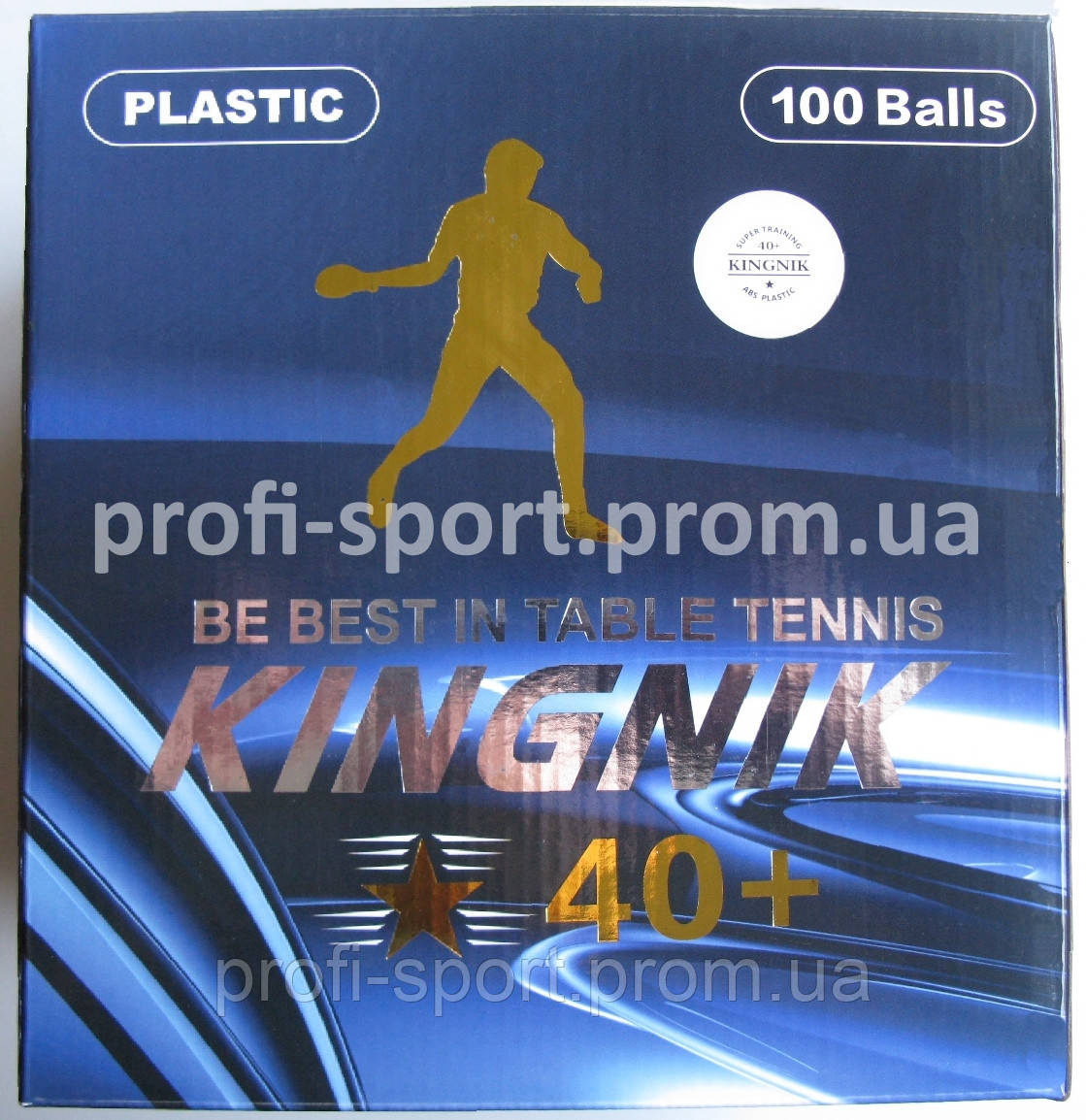 Kingnik 40+ 1* 100 шт. пластикові м'ячі настільний теніс