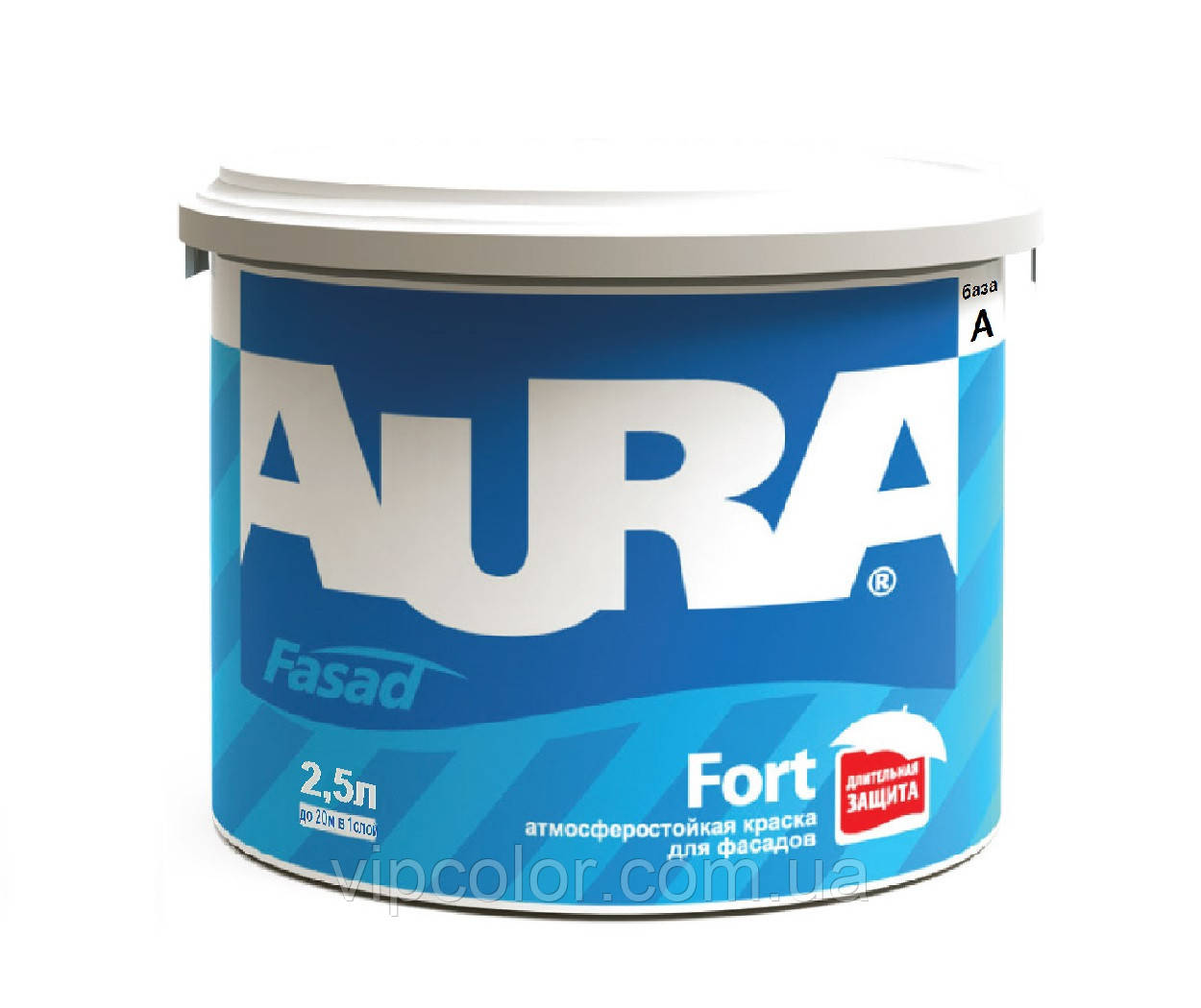 Aura Fasad Fort Біла 2,5 л Фарба фасадна модифікована силіконом арт.4820166521326