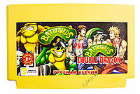 Картридж денди 2 в 1 Battletoads 1+2 Double Dragon