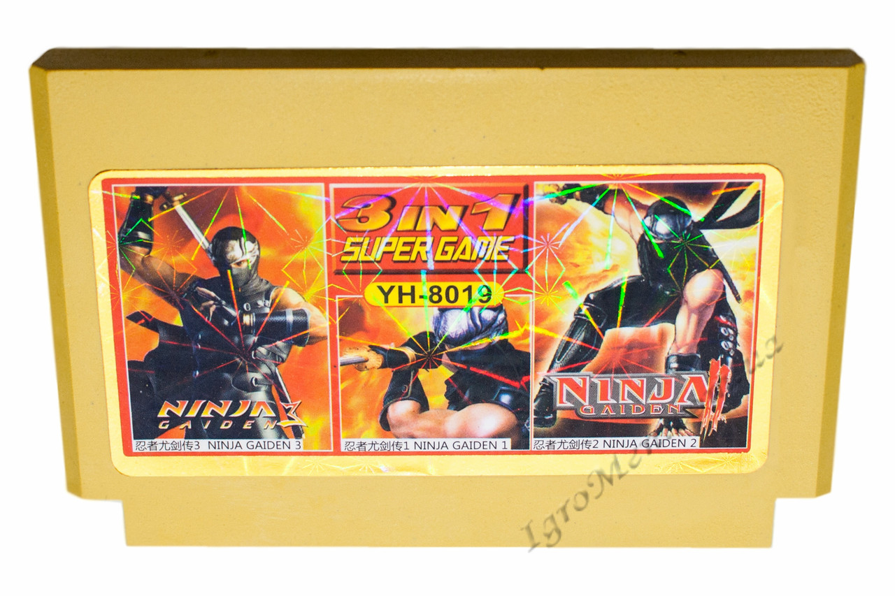 Картридж денді 3 в 1 Ninja Gaiden Ryuukenden 1+2+3