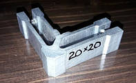 Кутове кріплення для труби квадратної 20х20 мм, фото 1