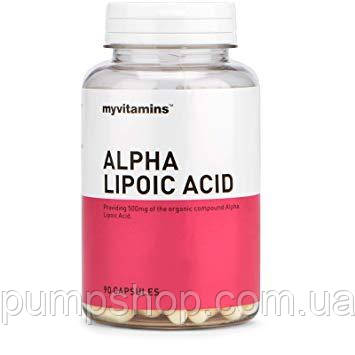 Альфа-ліпоєва кислота Myprotein Myvitamins Alpha Lipoic Acid 500 мг 90 капс., фото 1