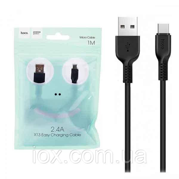 Зарядний кабель Hoco X13 Easy USB-Micro-USB 2A чорний