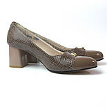 Туфлі човник на підборах жіноче взуття Pyra V Gold Havy Beige 6 by Rosso Avangard шкіряні темно-бежеві , фото 10