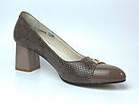 Туфлі човник на підборах жіноче взуття Pyra V Gold Havy Beige 6 by Rosso Avangard шкіряні темно-бежеві , фото 6