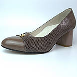 Туфлі човник на підборах жіноче взуття Pyra V Gold Havy Beige 6 by Rosso Avangard шкіряні темно-бежеві , фото 8