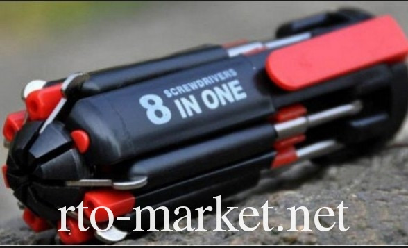 Багатофункціональна LED викрутка 8 в 1 (Оригінал)