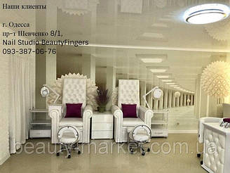 Педикюрное кресло Трон Queen, Стул для мастера педикюра  2118