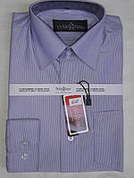 Рубашка детская с длинным рукавом dd-0066 Pellegrino сиреневая в мелкую полоску классическая