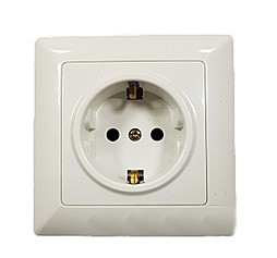Розетка одинарна внутрішня із заземленням SV 8206 Світлоприлад