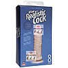 Фалоімітатор Doc Johnson The Realistic Cock 8 inch White - ULTRASKYN, Vack-U-Lock, діаметр 5,1 см 777Shop.com.ua, фото 3