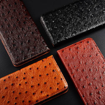 Чохол на Google Pixel 9 книжка з НАТУРАЛЬНОЇ ПРЕМІУМ ШКІРИ із підставкою протиударний магнітний "OSTRICH"