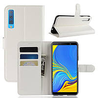 Чехол-книжка Litchie Wallet для Samsung A750 Galaxy A7 2018 Белый