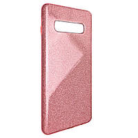Чехол-накладка DK Silicone Glitter Heaven Rain для Samsung S10 (pink))