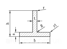 Тавр 20х20х2 / 1 метр / без покриття