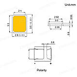 Холодний білий cвітлодіоди SMD 2835 0.5 Вт 9 В 60мА, фото 4