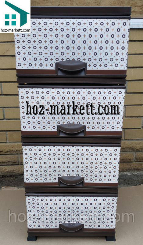 Пластиковий комод "Мантія" коричневий Elif Туреччина, фото 1