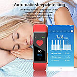 Фітнес браслет ID115plus , розумний смарт годинник, ПУЛЬС, ТИСК, крокомір, фото 9