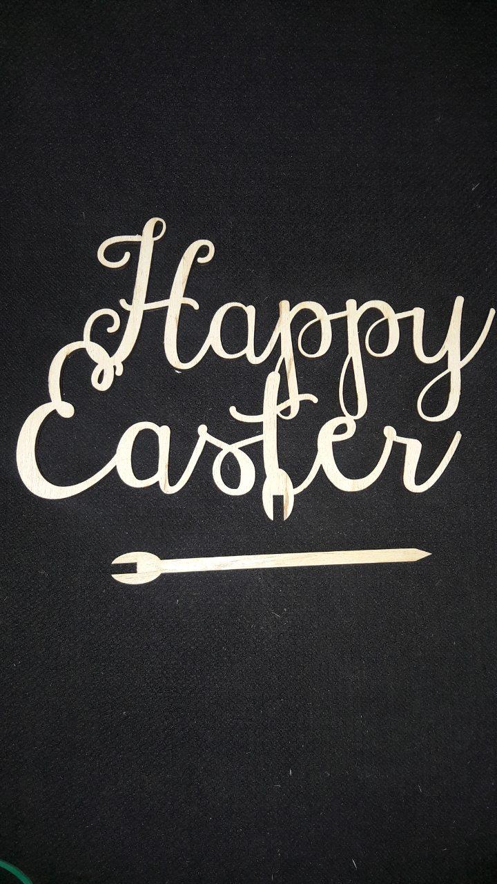 Праздничный топпер "Happy Easter" на палочке, фанера, 10.5х17 см. - фото 4 - id-p933812032