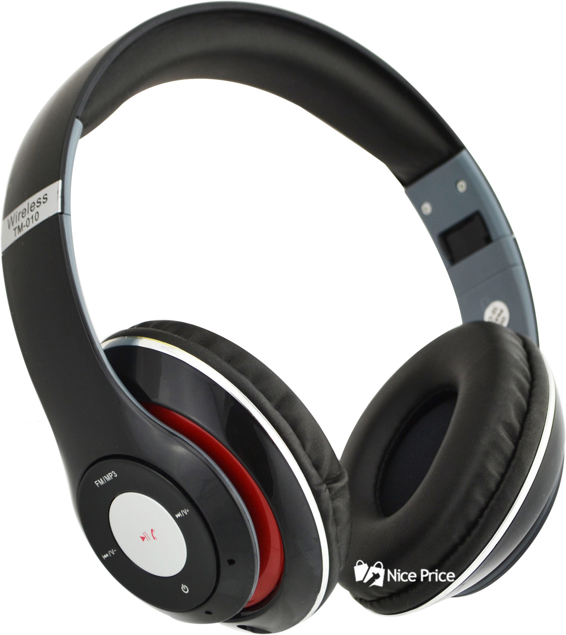 Наушники беспроводные bluetooth microSD Mp3 MDR TM 010S BT Black - фото 1 - id-p563607710